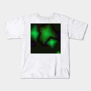 GREEN BLACK ABSTRACT TEXTURE Kids T-Shirt